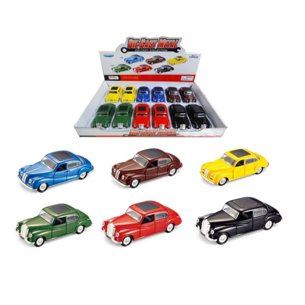 Cheapest 1:32 Scale Car Toys Diecast Metal Pull Back classic cars Model Toy For Gift