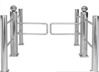 Strass de porte d'entrée et de sortie de supermarché, cylindre d'entrée et de sortie d'une Direction, en acier inoxydable 304, manuel