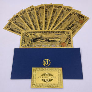 PVC 24k金箔メッキ紙幣防水1 2 5 1000000ドルUSD紙幣 - Product Image 2