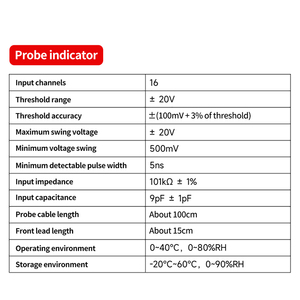 Sonda analizadora lógica de 16 canales UNI-T UT-M26 adecuada para osciloscopio MSO1154HD MSO1254HD L73 - Product Image 4