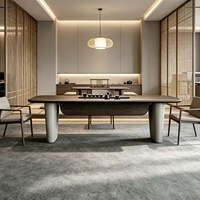 Table à thé chinoise de style italien populaire en bois massif, design simple et luxueux, production de l'usine de Foshan