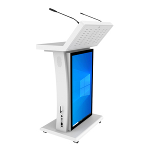 <span class=keywords><strong>Atril</strong></span> Digital Inteligente con <span class=keywords><strong>Monitores</strong></span> Duales, Micrófono con Cable/Inalámbrico y Base Giratoria <span class=keywords><strong>para</strong></span> Uso en Iglesias - Product Image 4