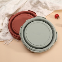 Boîte à lunch pliable en silicone, étanche, compatible micro-ondes et congélateur, récipient de stockage alimentaire bento pour le bureau, l'école et la préparation des repas