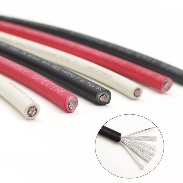 High Temperature 1000V 1500V Solar Photovoltaic Electrical Power Cable Wire 3.5mm 4mm  6mm 10mm 16mm for Solar Pv Mount Cable