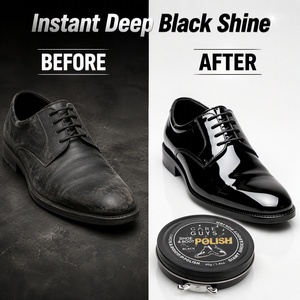 Pâte à cirer les <span class=keywords><strong>chaussures</strong></span> traditionnelle OEM toutes couleurs à base d'eau 50ml Ingrédients doux Cire de carnauba Nettoyage Adoucissement Polissage du <span class=keywords><strong>cuir</strong></span> - Product Image 2