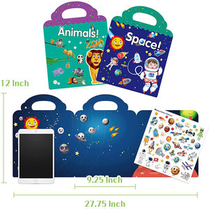 Libro de pegatinas reutilizables personalizadas para niños, pegatinas de silicona extraíbles autoadhesivas, los mejores regalos, juguetes educativos de aprendizaje para niños - Product Image 4