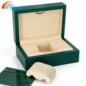 Boîte à montre en laque verte Rlx, boîte à montre de luxe personnalisée, logo personnalisé, boîte à montre en bois, logo de la marque, emballage de la marque - Product Image 5