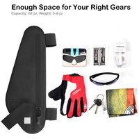 Sac de cadre de vélo OEM, sac de tube supérieur avant de vélo, sac de poche triangulaire