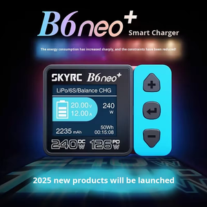 เครื่องชาร์จแบตเตอรี่ LiPo ขนาดเล็ก SKYRC B6neo+ รุ่นอัจฉริยะ กำลังสูง สำหรับแบตเตอรี่รถ RC และโดรน 1-6S - Product Image 1