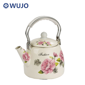 WUJO Vintage Enamel <strong>Kettle</strong> Enamel Coffee Teapot for <strong>Camping</strong> - Product Image 4