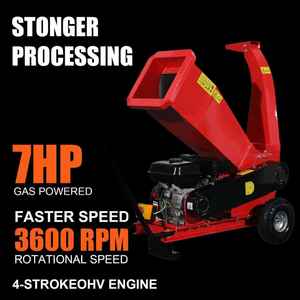 Broyeur <span class=keywords><strong>de</strong></span> branches mobile à essence <span class=keywords><strong>de</strong></span> qualité supérieure, moteur 7HP 212CC 4 temps, certification CE - Product Image 2