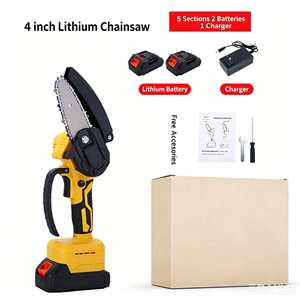 <span class=keywords><strong>Mini</strong></span> tronçonneuse électrique sans fil de 6 pouces, compatible IMOUMLIVE, à batterie, portative - Product Image 4