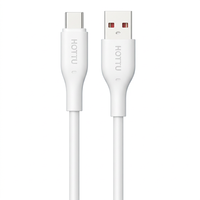 Kabel Pengisi Daya Tipe C Putih USB-A ke Tipe-C untuk Smartphone, Tablet, Power Bank, Laptop, Mobil, Rumah, dan Perjalanan
