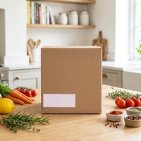 Boîte en carton ondulé kraft personnalisée en gros avec rabats supérieurs, étiquette, emballage logistique durable pour l'expédition