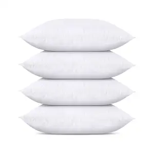 Juego de 4 almohadas blancas cuadradas de tamaño personalizado, cojín de relleno de poliéster 100%, cojín para decoración del hogar - Product Image 1