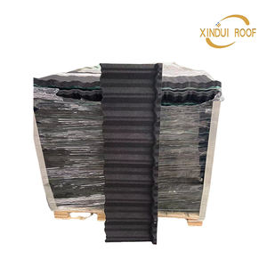 Prix de gros Tuiles solaires Tuile métallique revêtue de pierre rouge Tuile de terre cuite en béton pour le toit - Product Image 1