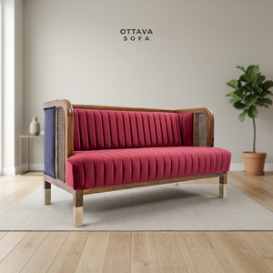 Sofá Cama Moderno Tapizado en Tela con Relleno de Espuma, Brazos Acolchados y Estructura de Madera para Sala de Estar o Apartamento - Product Image 3