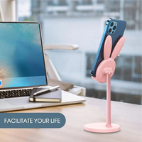 Support de téléphone portable de bureau dessin animé lapin plusieurs Angles hauteurs support réglable support de téléphone portable pour bureau
