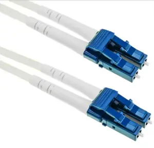 White Patch Cord LC/UPC-LC/UPC Duplex G657a2 9/125um Fiber Pre-Term Assemblies Fiber Optic Cable Free Sample 1M