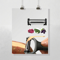 3 In 1 Roterende Dunschiller Keukengereedschap Multifunctionele Roestvrijstalen Fruitgroentesnijder Ideaal Voor Thuis Koken