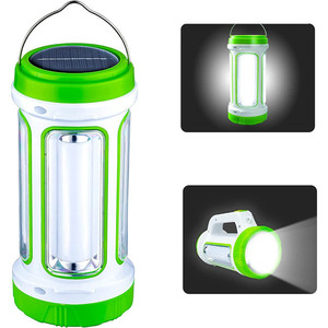 Lanterne de camping à LED à énergie solaire, lumière portable rechargeable avec éclairage latéral pour une utilisation en cas d'urgence en extérieur - Product Image 1