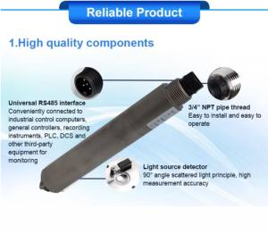 Turbidimètre numérique électronique haute gamme BOY-SZ05-WT IP68 RS485 Modbus RTU en alliage de titane, capteur d'eau en ligne économique - Product Image 2