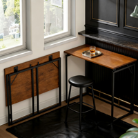 Table de bar pliante en métal PRORIALS à plateau haut pour l'extérieur, le jardin, l'hôtel, le camping, le salon et le mobilier commercial pour centres commerciaux