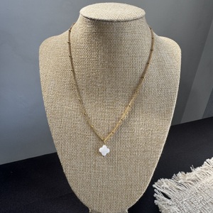 Collar <span class=keywords><strong>de</strong></span> Cadena con Cuentas <span class=keywords><strong>de</strong></span> <span class=keywords><strong>Oro</strong></span> <span class=keywords><strong>de</strong></span> 18K Hecho a <span class=keywords><strong>Mano</strong></span> con Bajo MOQ, Dije <span class=keywords><strong>de</strong></span> Trébol <span class=keywords><strong>de</strong></span> Madreperla, Perla <span class=keywords><strong>de</strong></span> Agua Dulce Ajustable, Joyería <span class=keywords><strong>de</strong></span> Piedras Preciosas para Mujer - Product Image 3