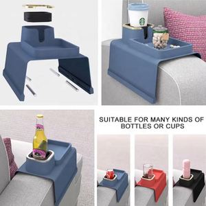 LA Manufacturer Custom Logo Portable Anti-Slip Sofa Cup Holder <b>Silicone</b> Sofa Coaster Couch Armrest Cup Holder Tray for Home - Product Image 3