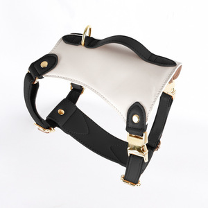 Ybgai 2024 pemasok hewan peliharaan khusus harnes kulit anjing peliharaan dapat disesuaikan mewah tugas tinggi kulit Harness untuk anjing kecil sedang - Product Image 5