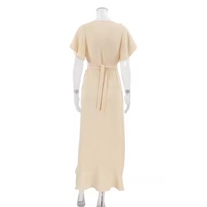 Vestidos de Color Sólido Personalizados, Nueva Llegada 2025, Vestidos Maxi Casuales de Lino sin Mangas para Damas - Product Image 6