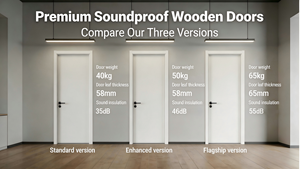 Puerta Acústica Compuesta <span class=keywords><strong>Binbin</strong></span> con Aislamiento Acústico de Más de 35 Decibelios, Pintada, Tamaño y Color Personalizables para Hotel, Oficina, Cocina, Villa, Dormitorio, Apartamento - Product Image 5