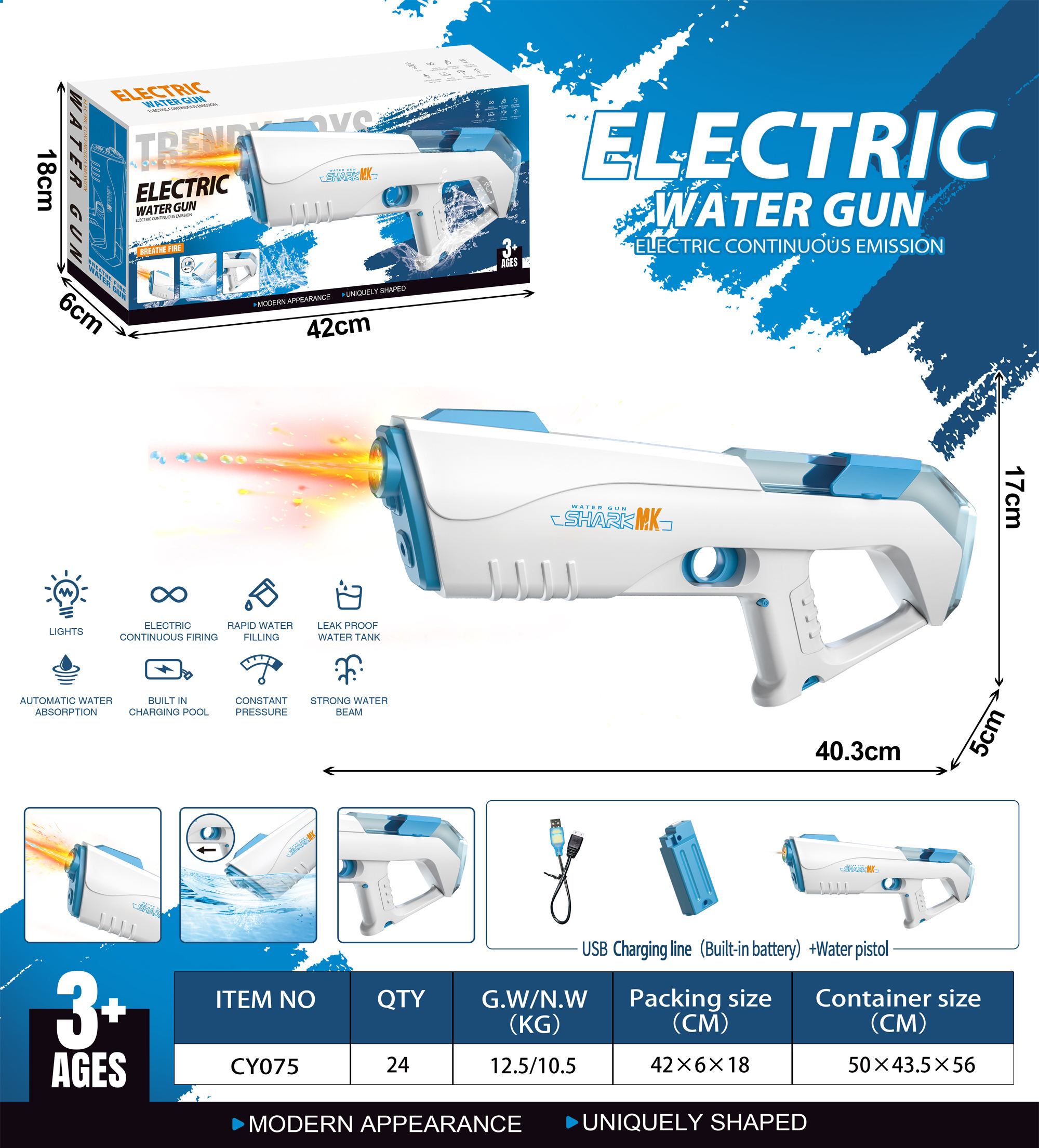 Bleu avec la lumière de LED