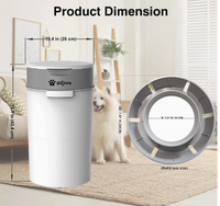 Poubelle anti-odeur pour déchets d'animaux en PP, avec système de fermeture rotative, pour excréments de chien, écologique, gain de place, pour intérieur, anti-odeur, conteneur à litière pour animaux de compagnie