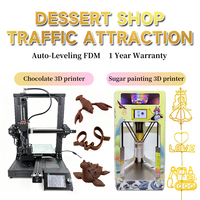 Impresora 3D de Chocolate y Azúcar Semiautomática de Grado Alimenticio con Nivelación Automática USB para Repostería Personalizada y Arte Dental