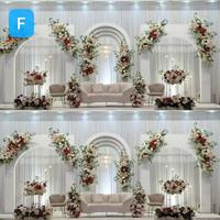 Conception populaire blanc PVC Banquet salle mariage scène toile de fond fête arc ouvert support toile de fond