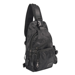 Marsupio Nero Idrorepellente, Borsa a Tracolla Resistente per Uso Quotidiano all'Aperto - Product Image 6