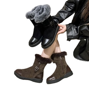 Bottes d'hiver unisexes pour la neige avec rembourrage thermique imperméable, couches d'isolation supplémentaires, chaudes et confortables, semelles épaisses - Product Image 1