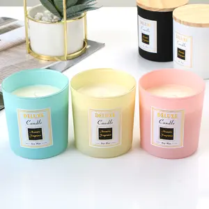 2021 hot sale matte ceramic candle jar logo large empty candle container in bulk wholesale scented candle jar