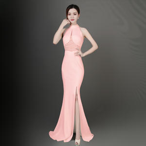 2020 nuovo arrivo affascinante signora cena indossare formale <span class=keywords><strong>prom</strong></span> party fashion halter sirena in rilievo abito da sera per le donne - Product Image 6