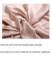 100% Bonnet en soie de mûrier 6A Grand enveloppement de cheveux en soie double couche pour dormir avec un séjour élastique de qualité supérieure