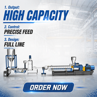 Ligne de granulation par extrusion bivis parallèle ZS-65 haute performance pour le recyclage de HDPE, LDPE, LLDPE, PVC, EVA