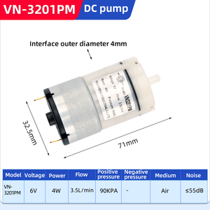 VN3201PM Bomba de Ar Micro Compressor 6V <span class=keywords><strong>3</strong></span>.5L/min para Aquário e Pequenas Inflações - Product Image 3