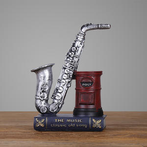 Nórdico retro estudiante creativo resina artesanía regalo decoración saxofón violín almacenamiento portalápices - Product Image 5