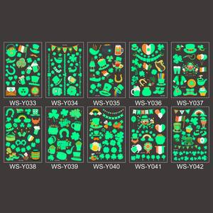 Venta al por mayor impermeable brillo luminoso <span class=keywords><strong>tatuaje</strong></span> temporal pegatinas Día <span class=keywords><strong>de</strong></span> San Patricio tatuajes para adultos, Irlanda fiesta suministros - Product Image 3