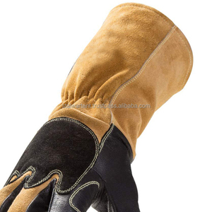 Gants en cuir pour hommes, résistants à la chaleur et au feu extrêmes, avec surpiqûres, parfaits pour la cheminée, le poêle, le four, le barbecue, la soudure - Product Image 5