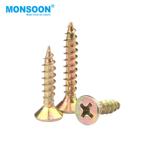 Ốc Vít Hai Đầu Phẳng Bán Chạy Ốc Vít Ván Dăm Mạ Kẽm Màu Vàng Chìm Bằng Gỗ - Product Image 3