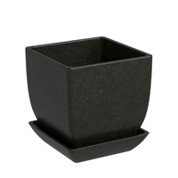Pioneera Dia Ensemble de pots de fleurs carrés décoratifs de 8cm en fibre de riz Pots de biodégradation écologiques pour plantes Pots de plantes d'intérieur