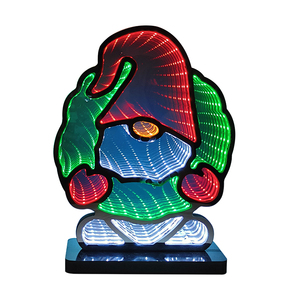 45.5 "Neon <span class=keywords><strong>Tube</strong></span> RGB Cadeau De Noël Éclairage Néon 3D <span class=keywords><strong>LED</strong></span> Abyss Light Père Noël Miroir Signe Lumières pour Anniversaire Déco - Product Image 1