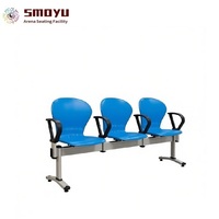 Chaises d'attente modernes 2021 en métal rouge, durables, ergonomiques et faciles à nettoyer, 4 places, pour hôpital, aéroport, bureau, arrêt de bus, banque
